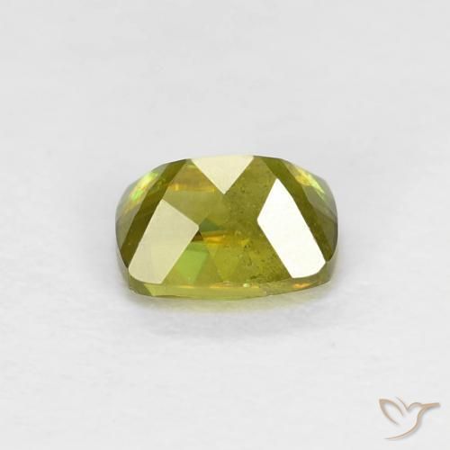 Sfene Caldo bosco verde naturale da 0.54 ct, Cuscino, VS