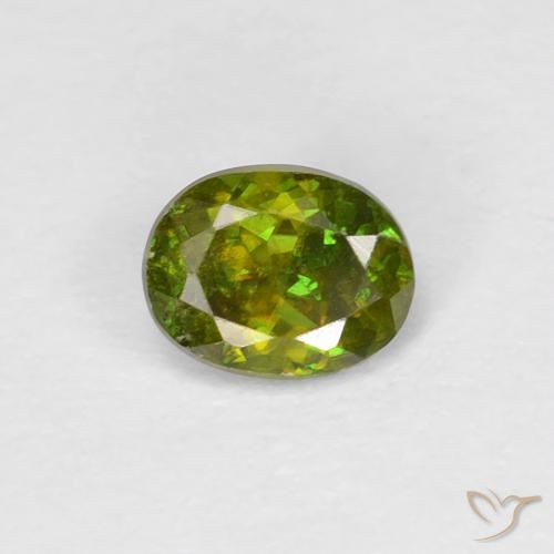 0.35ct Naturale Medium Dark-Green Sfene, Ovale, VS