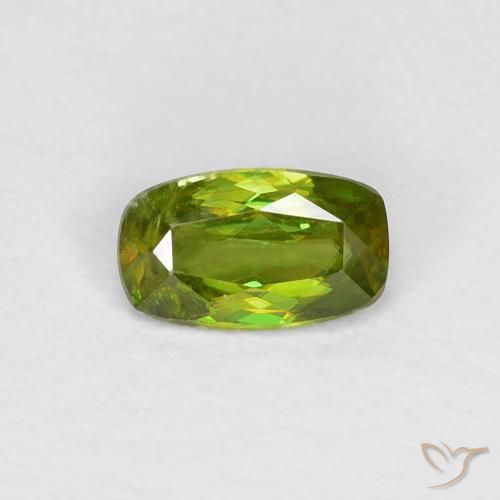 Sfene Verde foresta naturale da 0.33 ct, Cuscino, VS