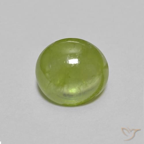 1.52ct Naturale Verde oliva Sfene, Ovale, Trasparente