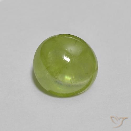 Sfene Verde oliva naturale da 1.52 ct, Ovale, Trasparente