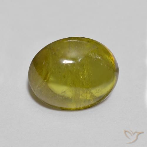 Sfene Verde medio naturale da 2.16 ct, Ovale, Trasparente
