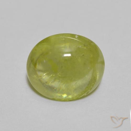 2.10ct Naturale Medium Light Green Sfene, Ovale, Trasparente