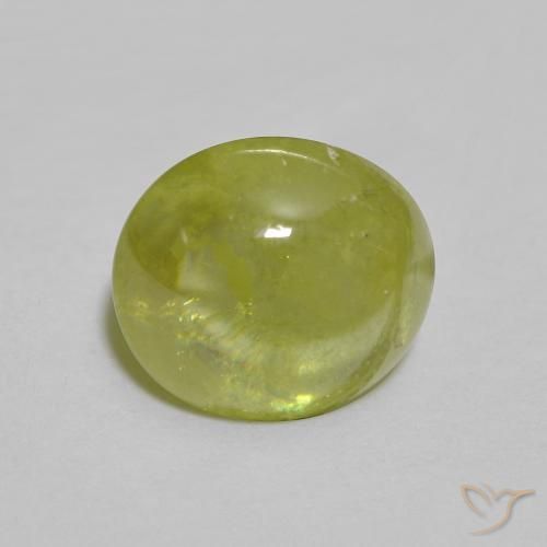 Sfene Medium Light Green naturale da 2.10 ct, Ovale, Trasparente