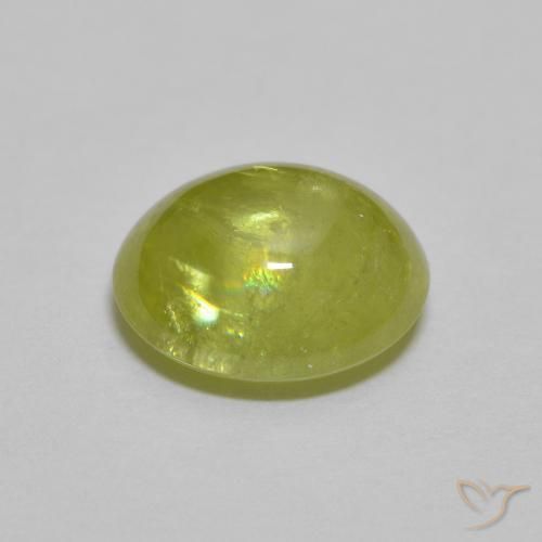 Sfene Medium Light Green naturale da 2.10 ct, Ovale, Trasparente