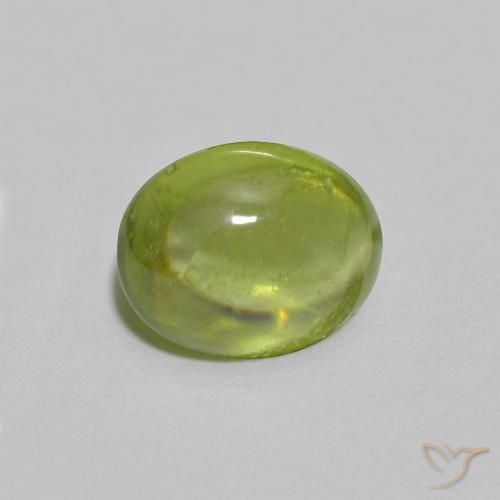 Sfene Verde oliva naturale da 1.50 ct, Ovale, Trasparente