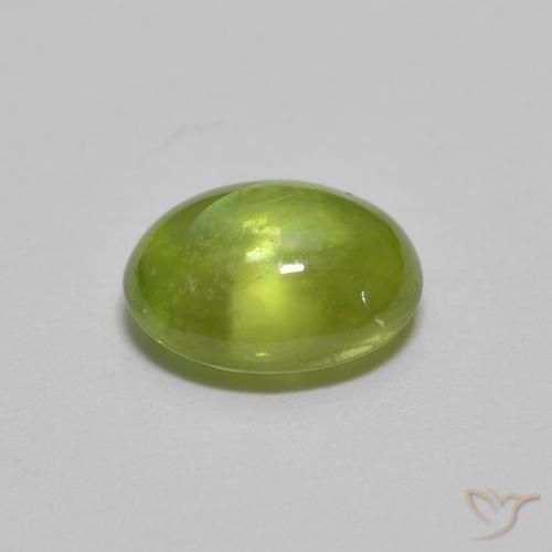 Sfene Verde oliva naturale da 1.50 ct, Ovale, Trasparente