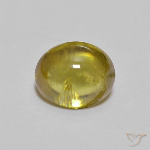 1.69ct Naturale Giallo medio Sfene, Ovale, Trasparente