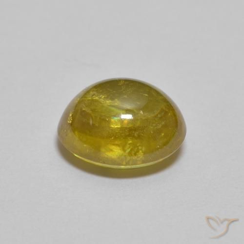 Sfene Giallo medio naturale da 1.69 ct, Ovale, Trasparente