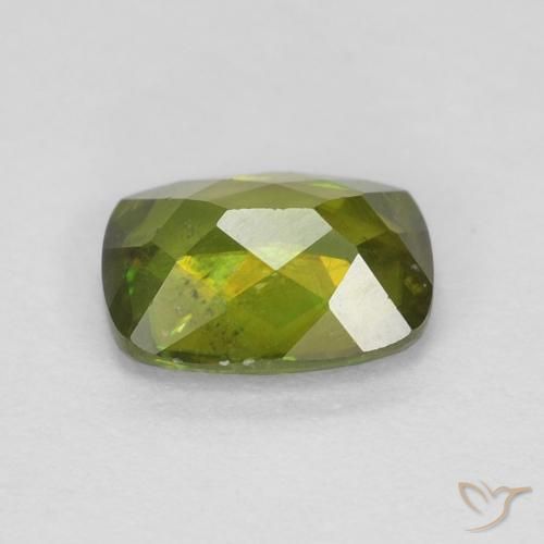 Sfene Verde foresta naturale da 0.62 ct, Cuscino, VS