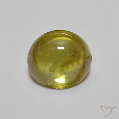 1.36ct Naturale oro terroso Sfene, Ovale, Trasparente