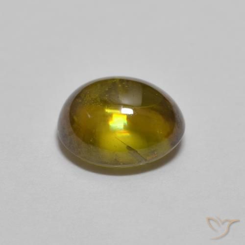 Sfene oro terroso naturale da 1.22 ct, Ovale, Trasparente