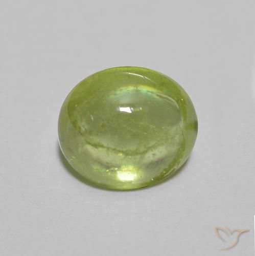 1.31ct Naturale Verde medio Sfene, Ovale, Trasparente