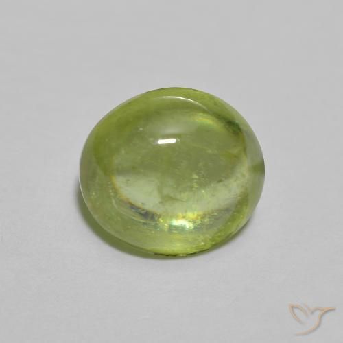 Sfene Verde medio naturale da 1.31 ct, Ovale, Trasparente