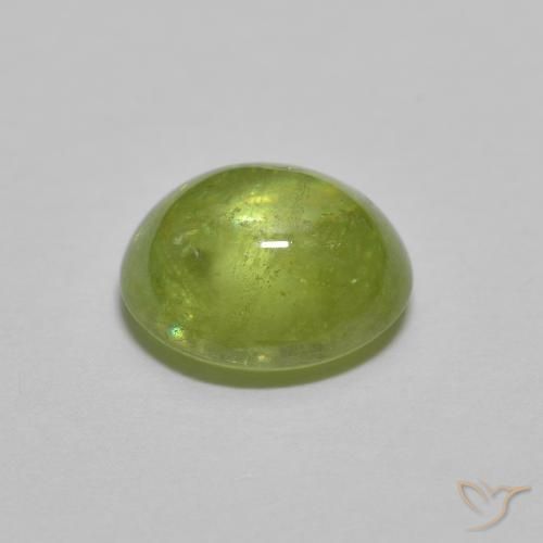 Sfene Verde medio naturale da 1.31 ct, Ovale, Trasparente