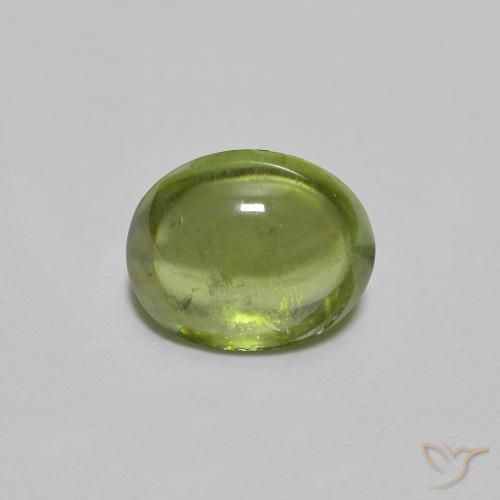 0.86ct Naturale Verde chiaro e vivace Sfene, Ovale, Trasparente