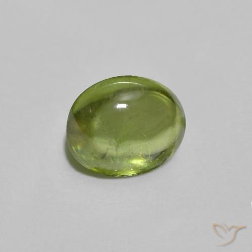 Sfene Verde chiaro e vivace naturale da 0.86 ct, Ovale, Trasparente