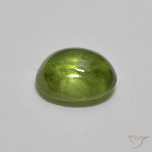Sfene Verde chiaro e vivace naturale da 0.86 ct, Ovale, Trasparente