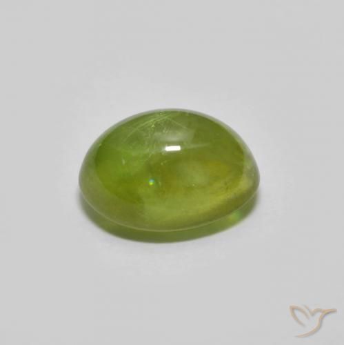 Sfene Verde chiaro naturale da 1.59 ct, Ovale, Trasparente