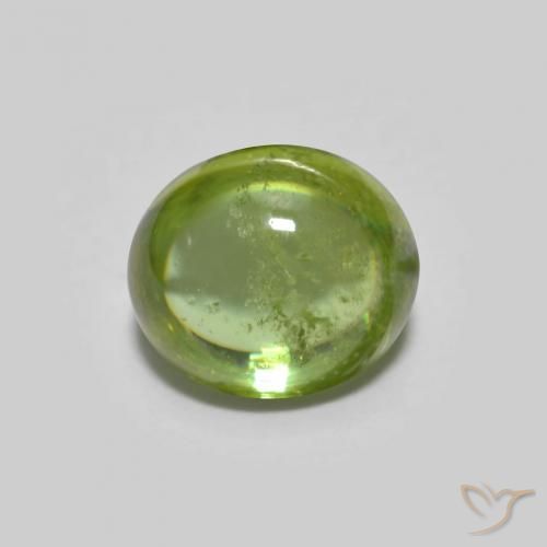 1.12ct Naturale Verde medio Sfene, Ovale, Trasparente
