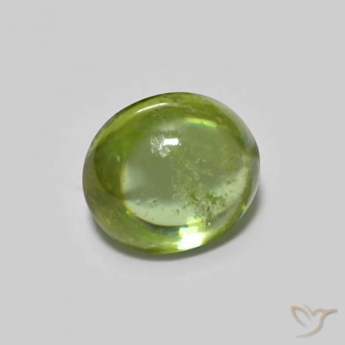 Sfene Verde medio naturale da 1.12 ct, Ovale, Trasparente