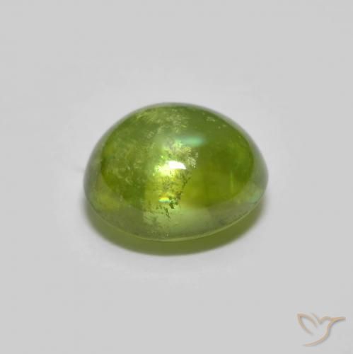 Sfene Verde medio naturale da 1.12 ct, Ovale, Trasparente