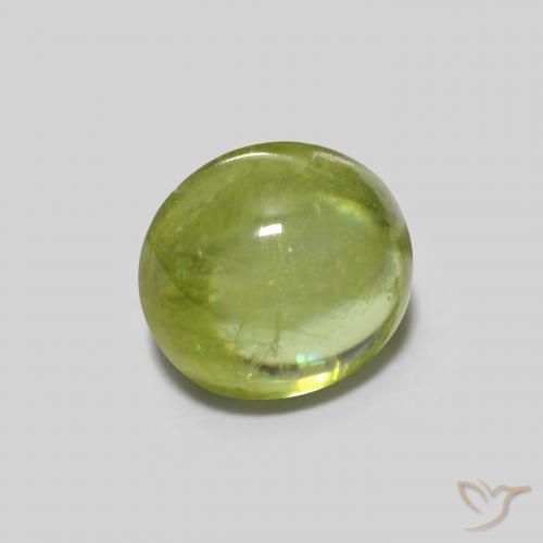 Sfene Verde brillante naturale da 0.90 ct, Ovale, Trasparente