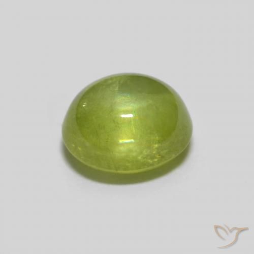 Sfene Verde brillante naturale da 0.90 ct, Ovale, Trasparente