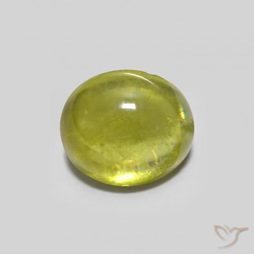 Sfene Caldo bosco verde naturale da 1.07 ct, Ovale, Trasparente