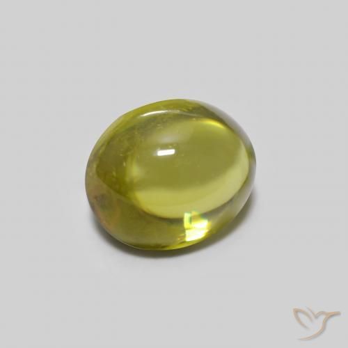 Sfene Verde giallastro naturale da 0.73 ct, Ovale, Trasparente