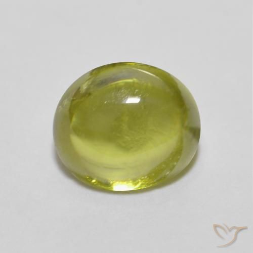 1.36ct Naturale Caldo bosco verde Sfene, Ovale, Trasparente