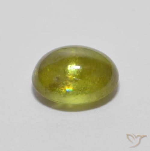 Sfene Verde medio naturale da 1.17 ct, Ovale, Trasparente