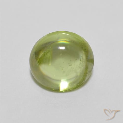 0.99ct Naturale Verde chiaro e vivace Sfene, Ovale, Trasparente