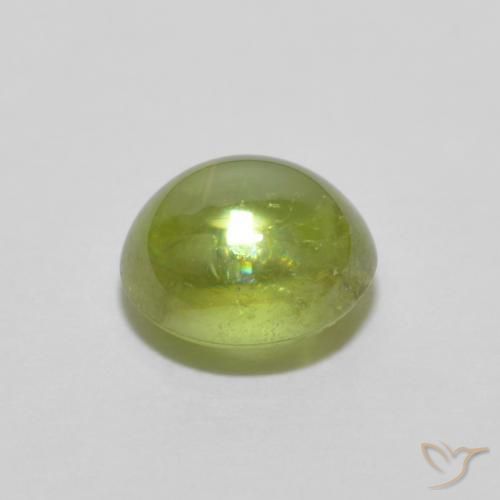 Sfene Verde chiaro e vivace naturale da 0.99 ct, Ovale, Trasparente