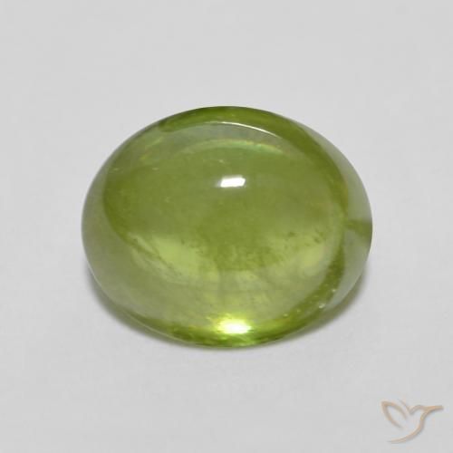 1.51ct Naturale Verde chiaro e vivace Sfene, Ovale, Trasparente