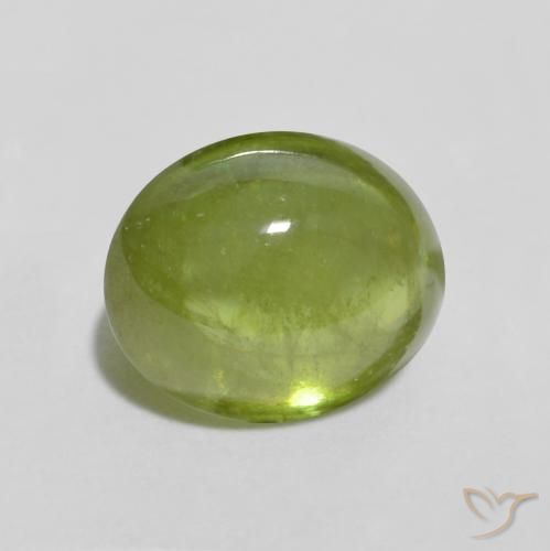 Sfene Verde chiaro e vivace naturale da 1.51 ct, Ovale, Trasparente