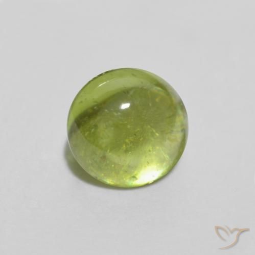 Sfene Verde giallastro naturale da 0.89 ct, Ovale, Trasparente