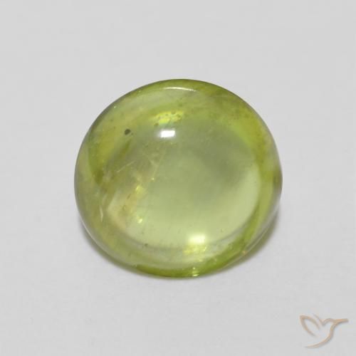 1.16ct Naturale Verde oliva Sfene, Ovale, Trasparente