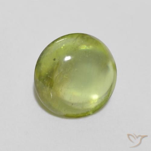 Sfene Verde oliva naturale da 1.16 ct, Ovale, Trasparente