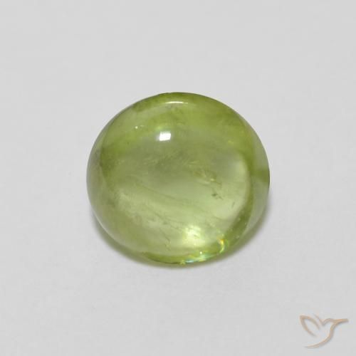 0.95ct Naturale Verde medio Sfene, Ovale, Trasparente