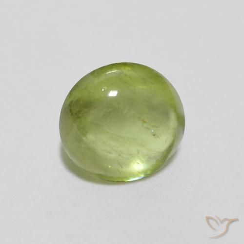 Sfene Verde medio naturale da 0.95 ct, Ovale, Trasparente