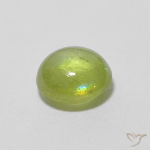 Sfene Verde medio naturale da 0.95 ct, Ovale, Trasparente