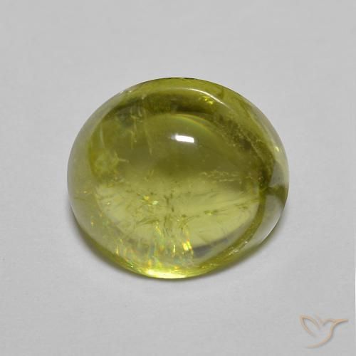2.65ct Naturale Verde medio Sfene, Ovale, Trasparente