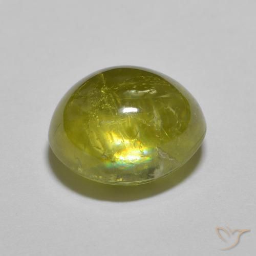 Sfene Verde medio naturale da 2.65 ct, Ovale, Trasparente