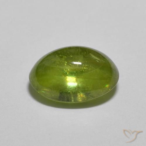 Sfene Medium Dark-Green naturale da 1.31 ct, Ovale, Trasparente