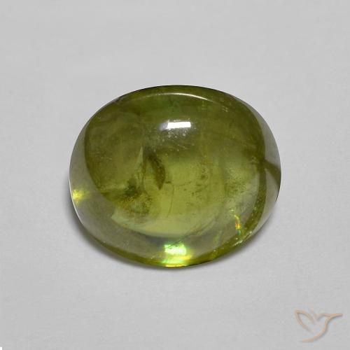 2.17ct Naturale Verde medio Sfene, Ovale, Trasparente