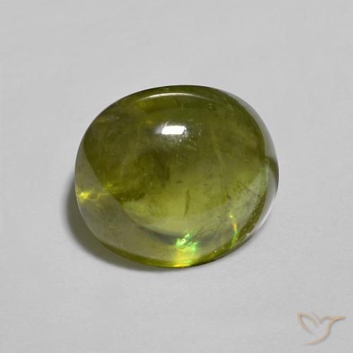 Sfene Verde medio naturale da 2.17 ct, Ovale, Trasparente