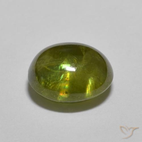 Sfene Verde medio naturale da 2.17 ct, Ovale, Trasparente