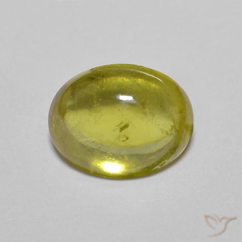 1.62ct Naturale Verde giallastro Sfene, Ovale, Trasparente