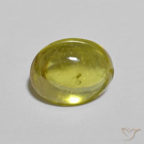 Sfene Verde giallastro naturale da 1.62 ct, Ovale, Trasparente